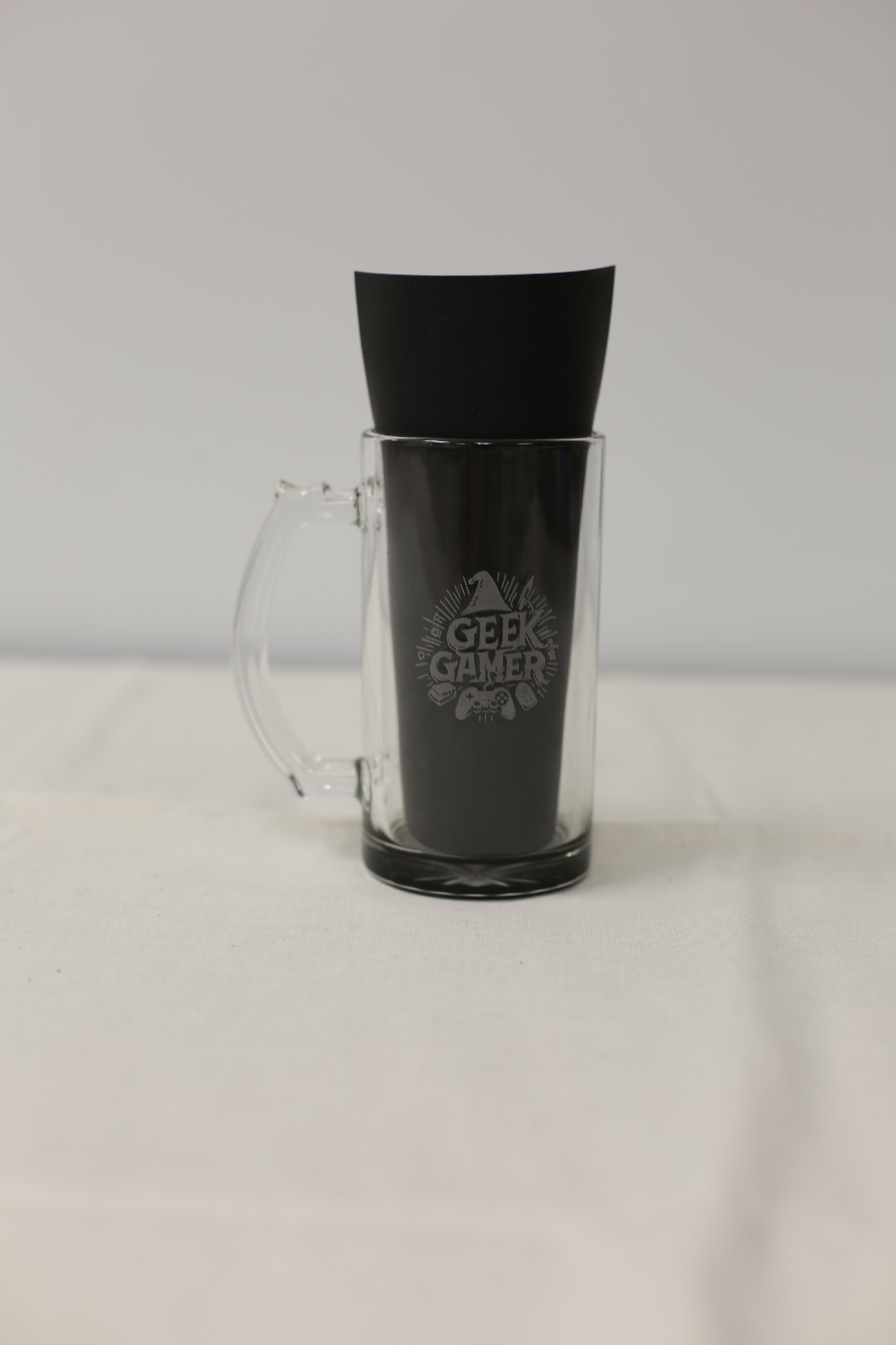16oz Custom Engraved Beer Glass With Handle