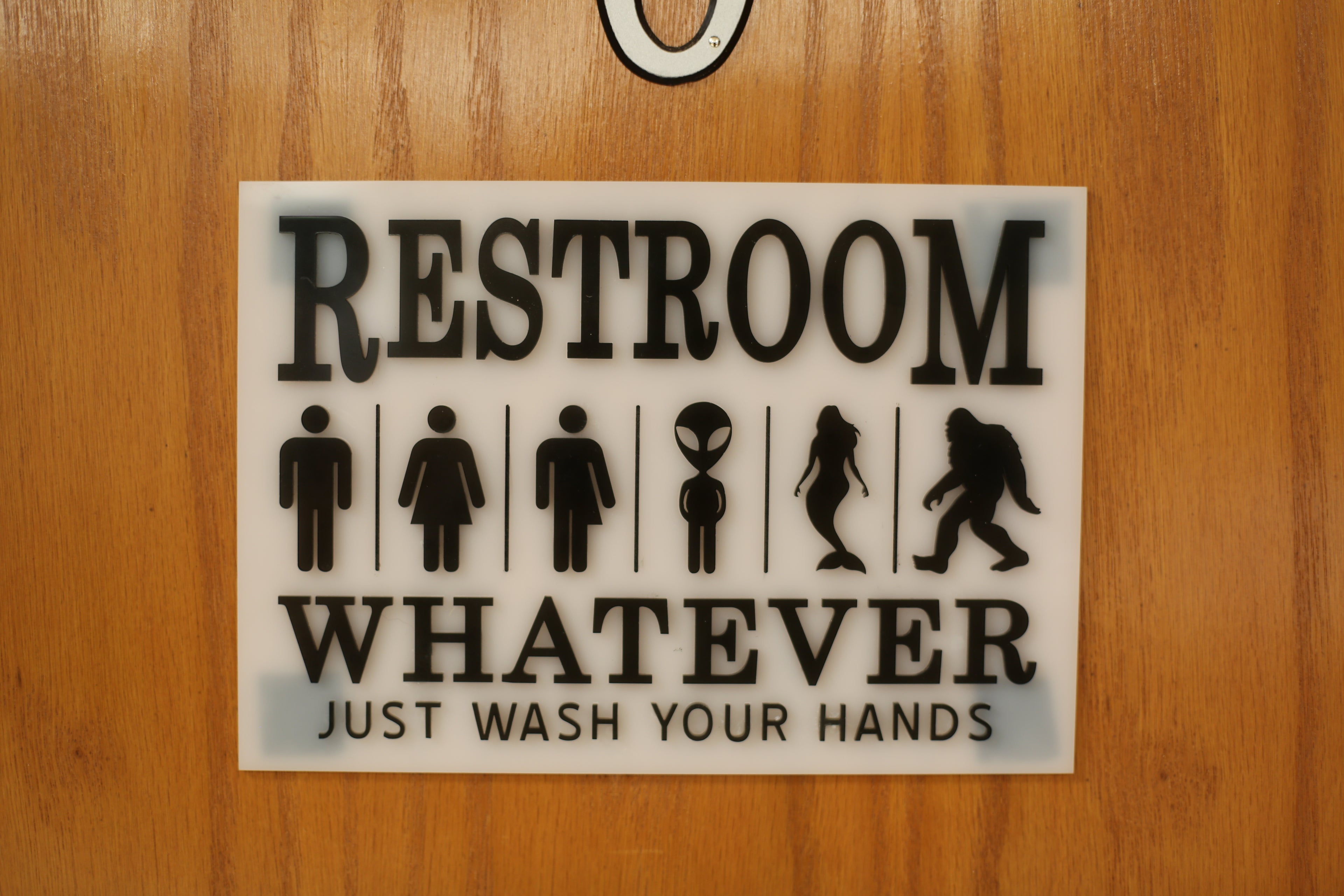 Restroom Sign - Whatever Just Wash Your Hands