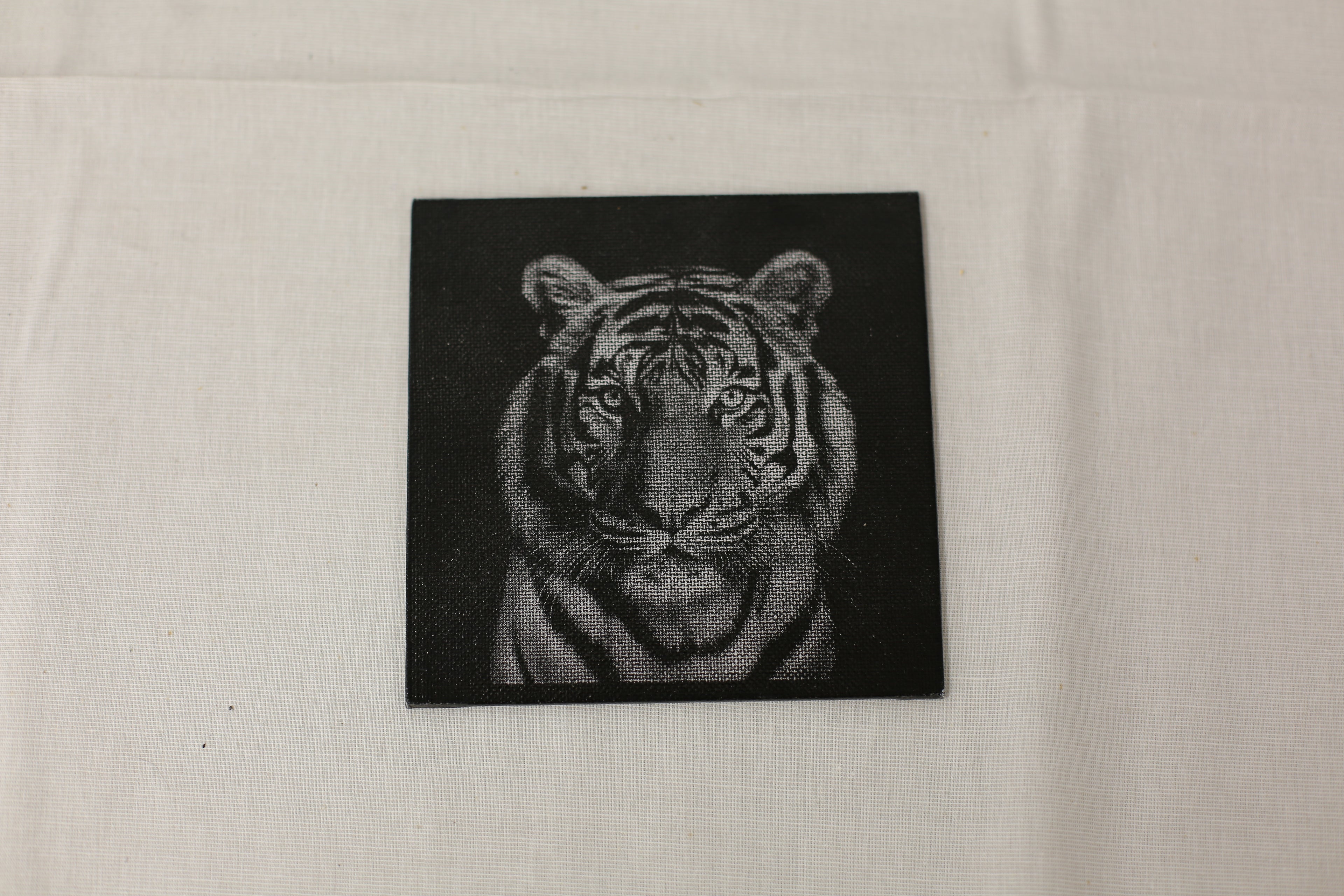 Custom 5x5 Canvas Laser Engraved Portrait