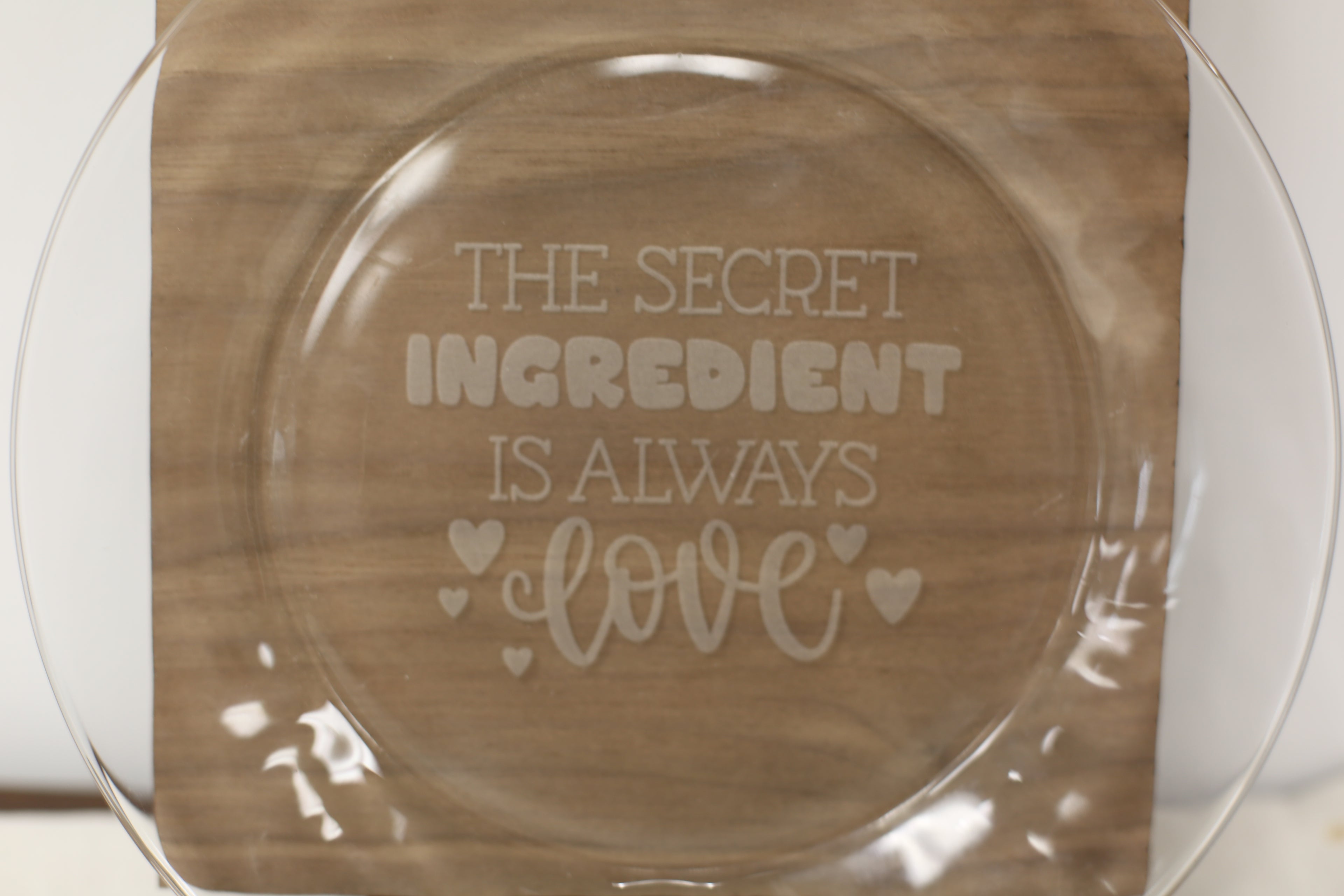 Engraved 10 Inch Glass Plate