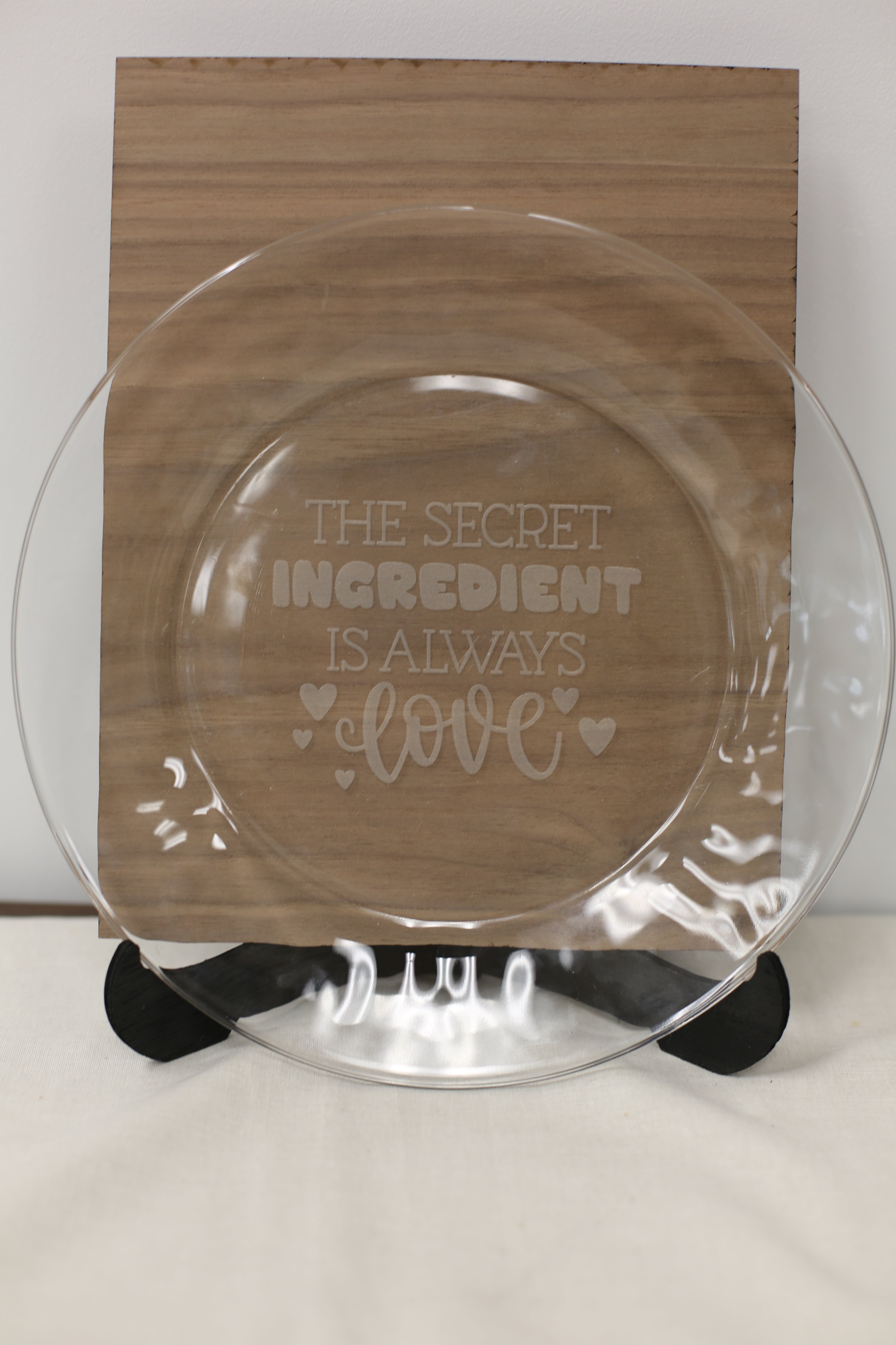 Engraved 10 Inch Glass Plate