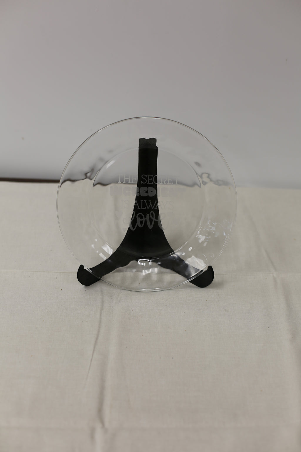 Engraved 10 Inch Glass Plate