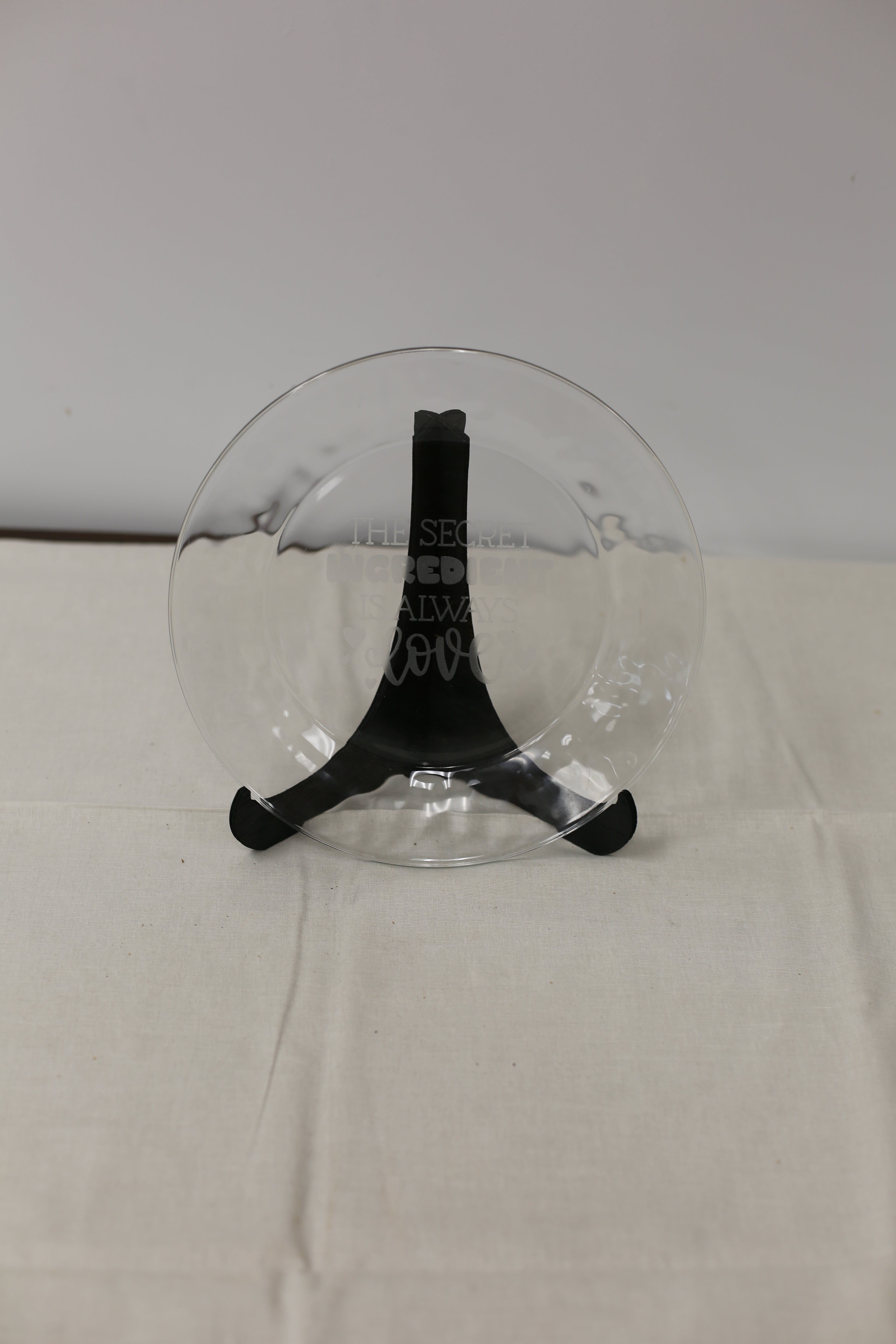 Engraved 10 Inch Glass Plate