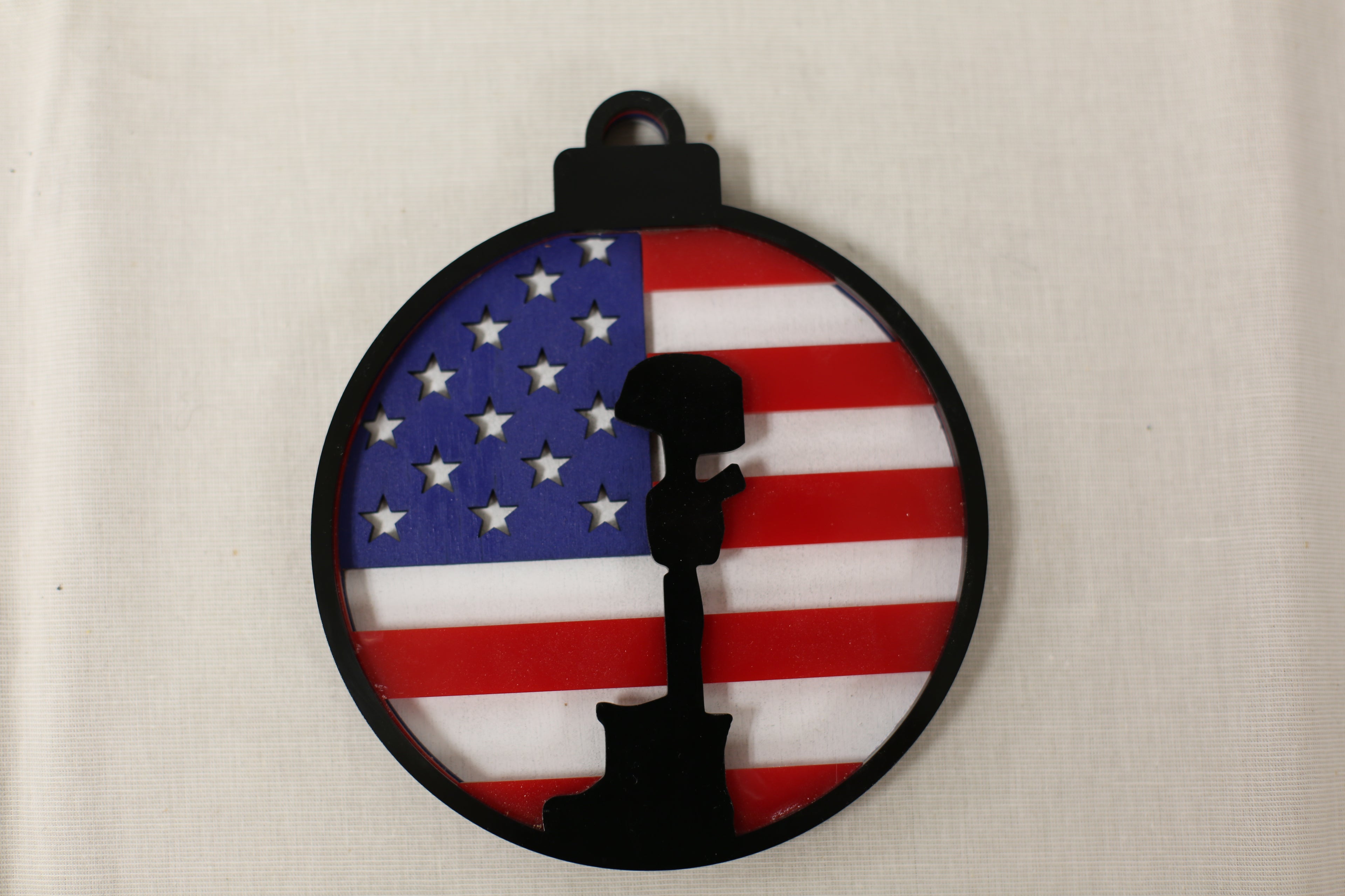 Fallen Acrylic Veteran Ornament