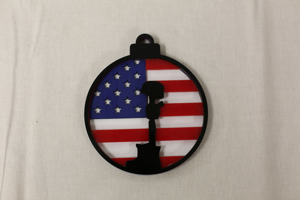 Fallen Acrylic Veteran Ornament