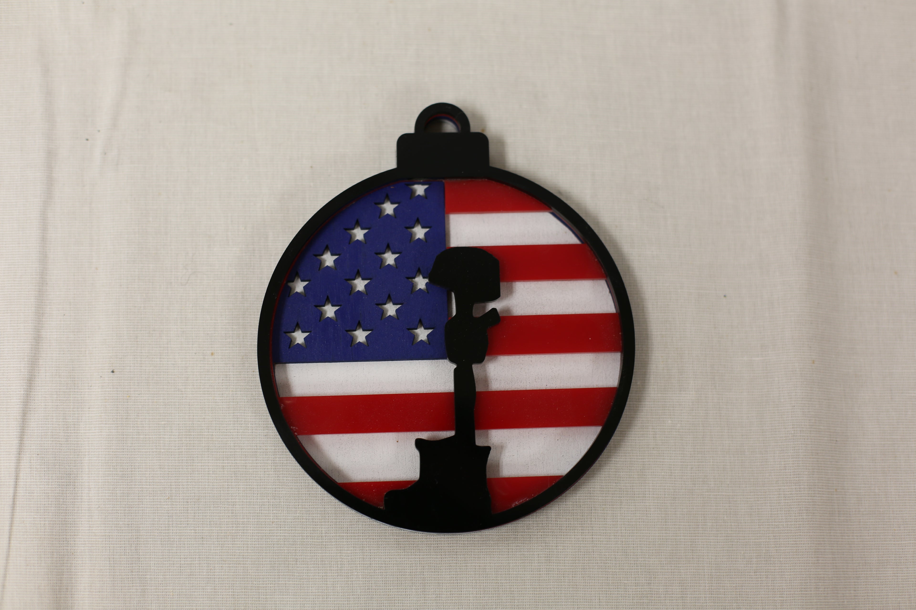 Fallen Acrylic Veteran Ornament