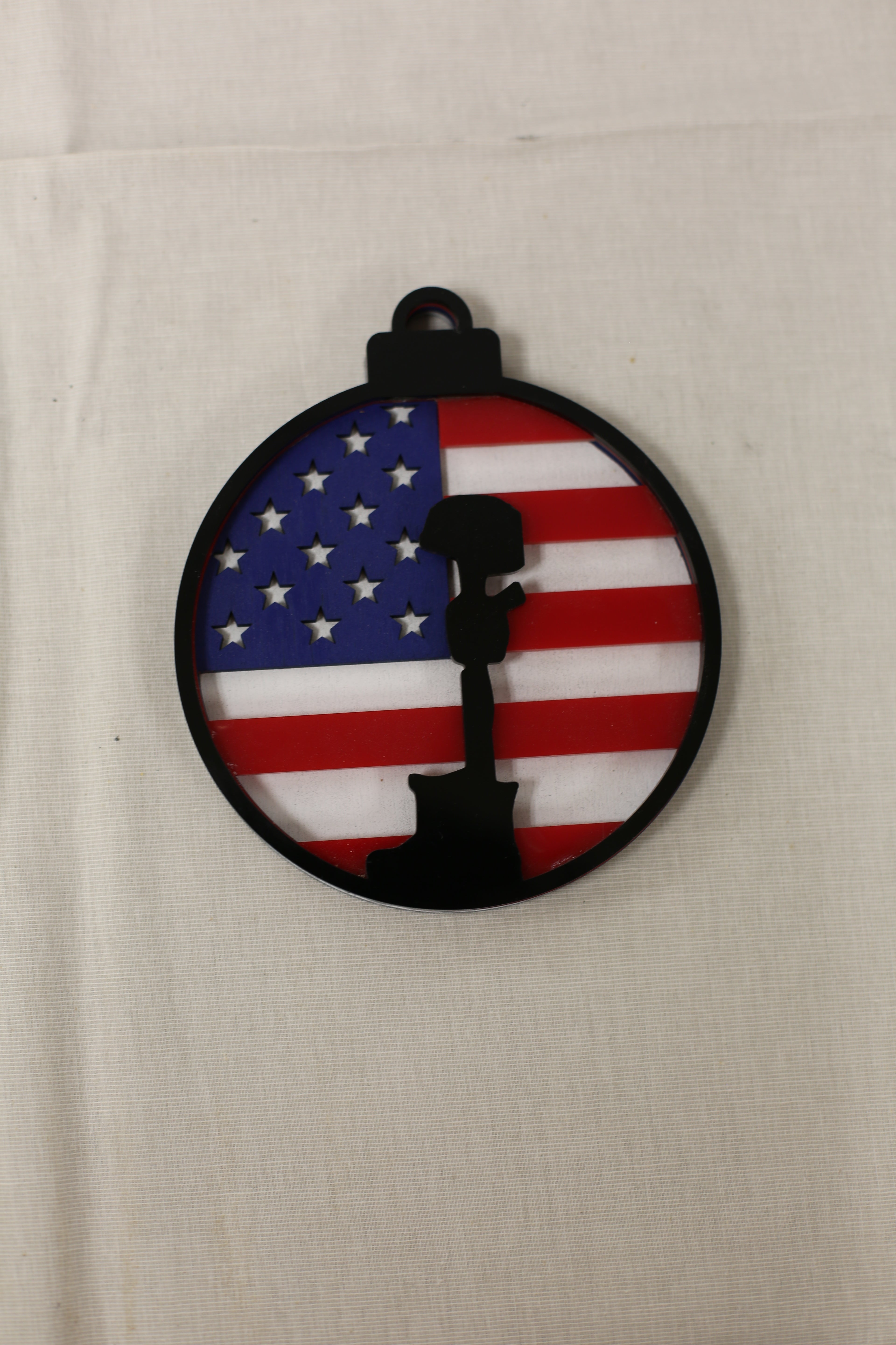 Fallen Acrylic Veteran Ornament