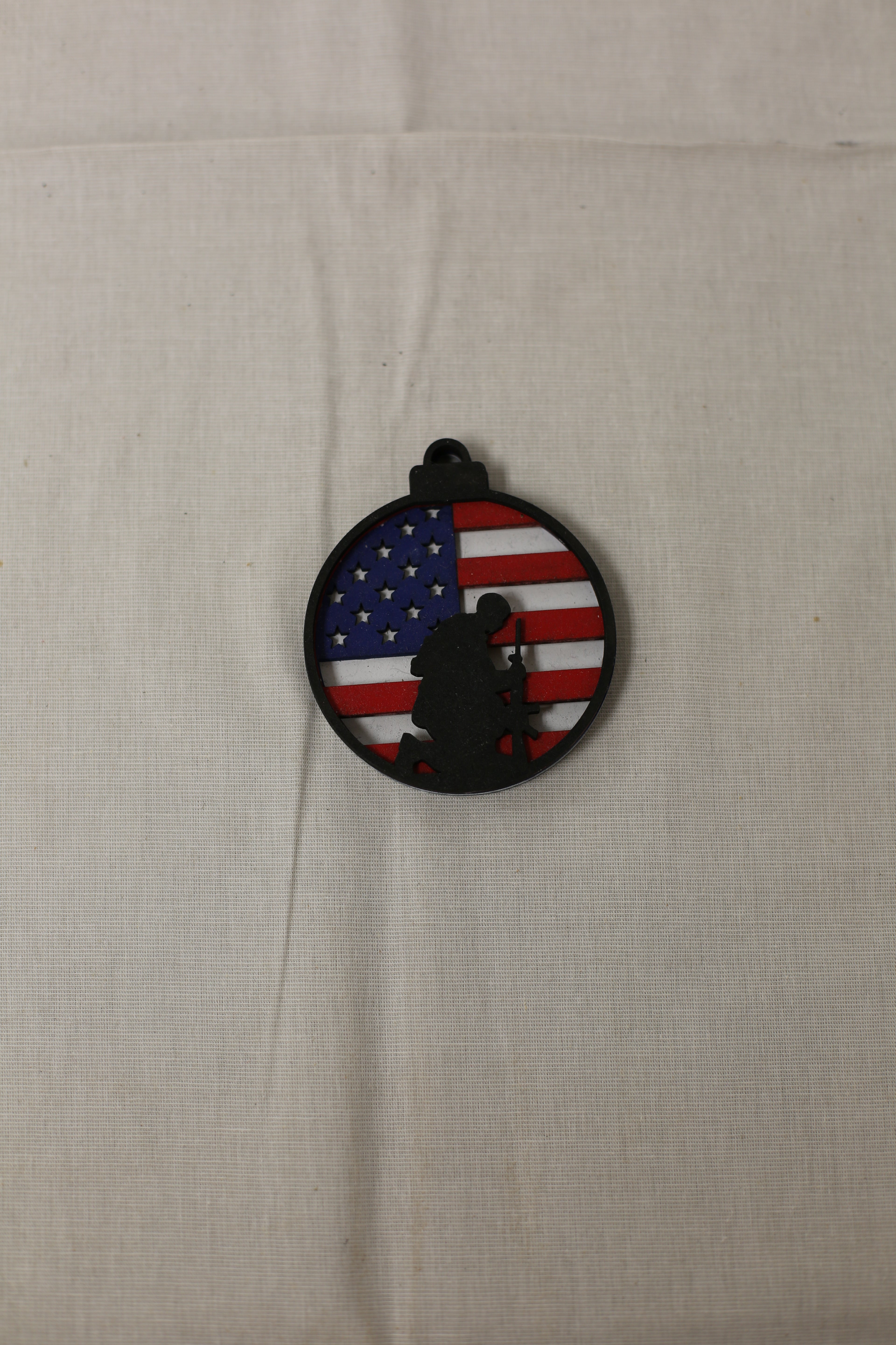 Wood Fallen Veteran Ornament